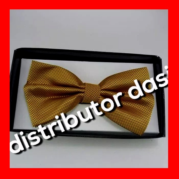 Dasi Kupu Kupu Bintik Warna Gold Grosir Distributor Dasi