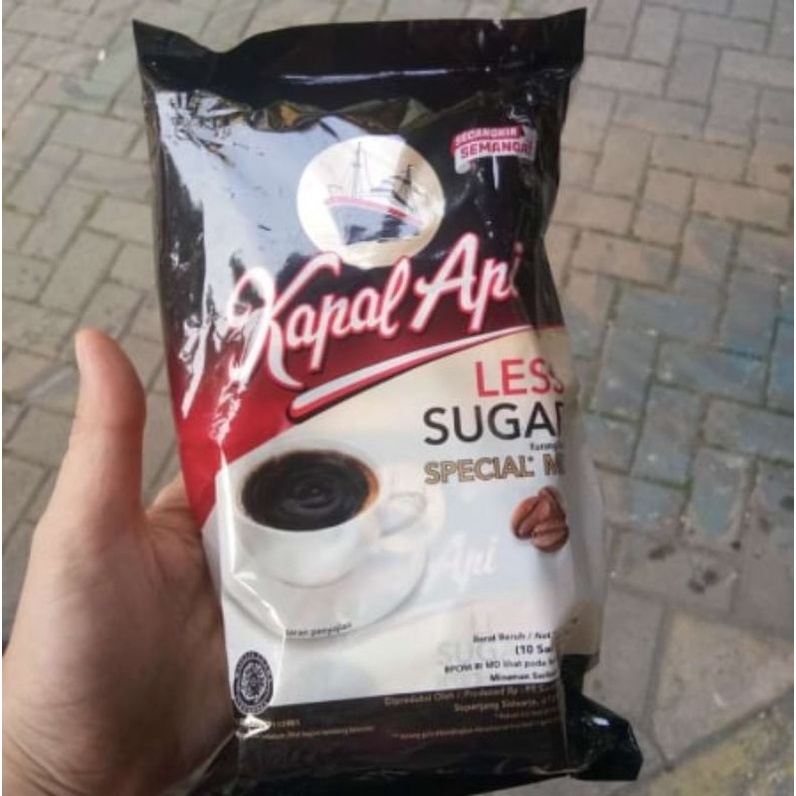 

Kapal Api Special Mix Kopi Less Sugar Bag (Isi 10 Sachet Berat 21 Gram