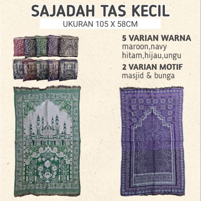 Sajadah Tas Kecil / Sajadah Tas Murah / Sajadah Travel