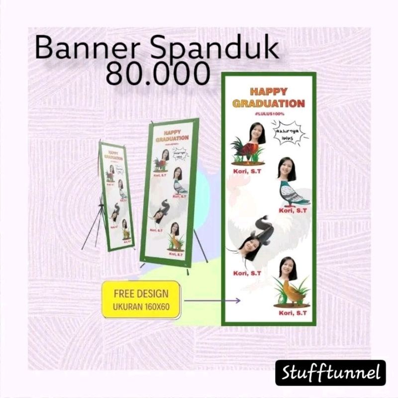 banner Spanduk + Stand Y