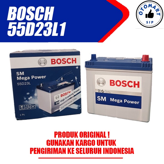 Aki Mobil Fortuner Innova AKI BOSCH 55D23L Kalsium