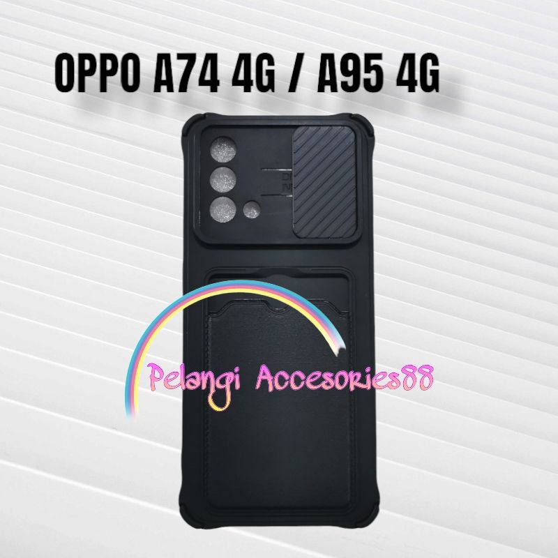 CASE OPPO A74 4G / A95 4G CASE SOFTCASE SLEDING WARNA WARNI