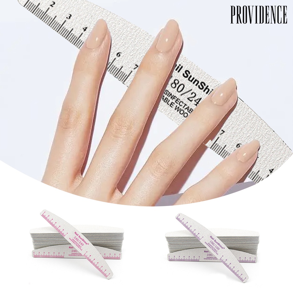 Providence 5Pcs / Set Alat Kikir Kuku Multifungsi Bahan Kayu Untuk Manicure / Nail Art