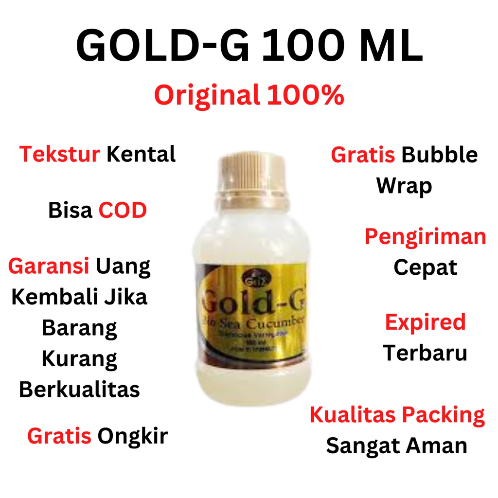 Jelly Gamat Bio Gold G 100ml Asli Original / Gold G Traveling Asli