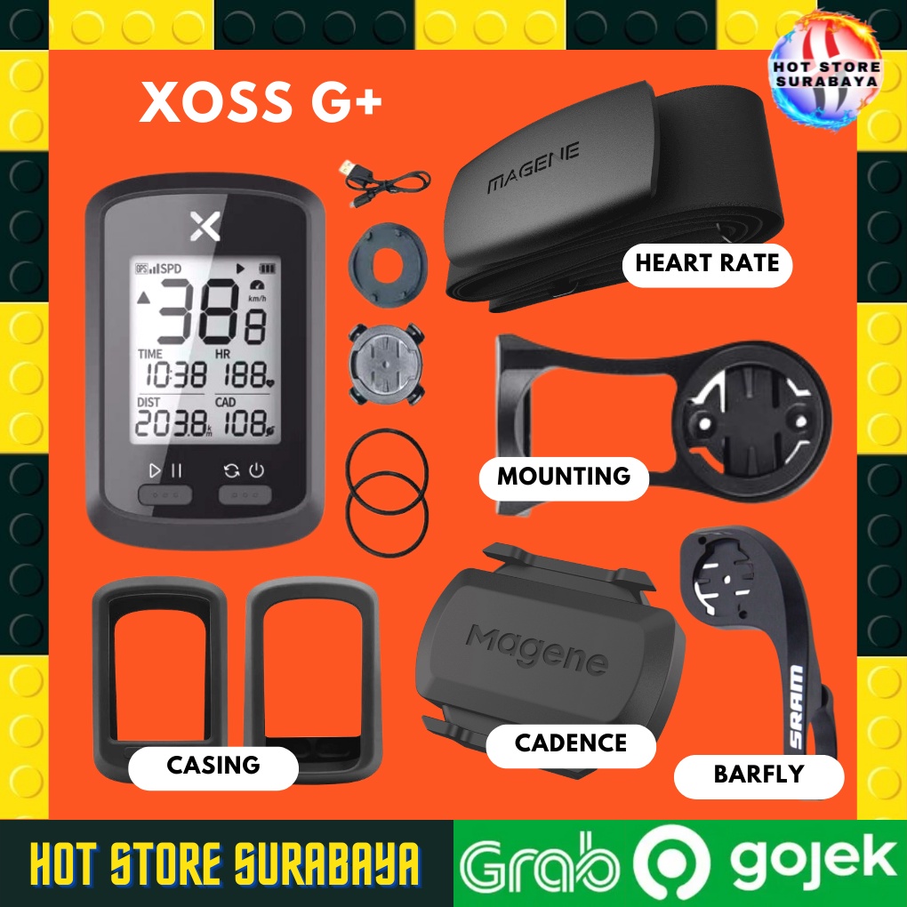 speedometer cyclometer sepeda xoss G + plus Original G plus