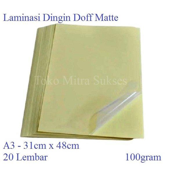 

Laminasi Dingin Doff Matte A3