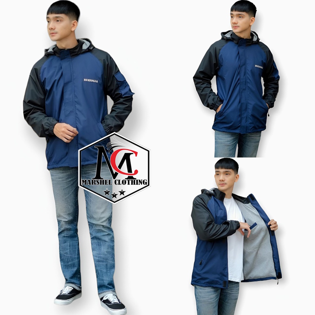RCL - Jaket Parasut Pria Dan Wanita Waterproof Hoodie Jumbo Outdoor Distro Keren Murah Original Henzogar