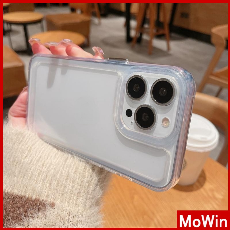 Casing kompatibel untuk iphone 11 iphone 13 pro max  Soft Case Silikon Transparan HD Tebal Shockproof Cover Compatible for iPhone 13 Pro Max 12 Pro Max 11 7 Plus
