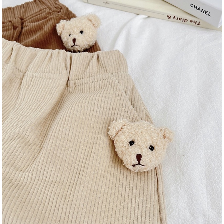 Bear pants celana anak bayi laki laki beruang corduroy