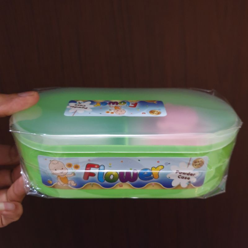 Tempat Bedak Bayi 2 in 1 With Puff Zippy | Flower | Joeyi | Kiddy | Powder Case Baby