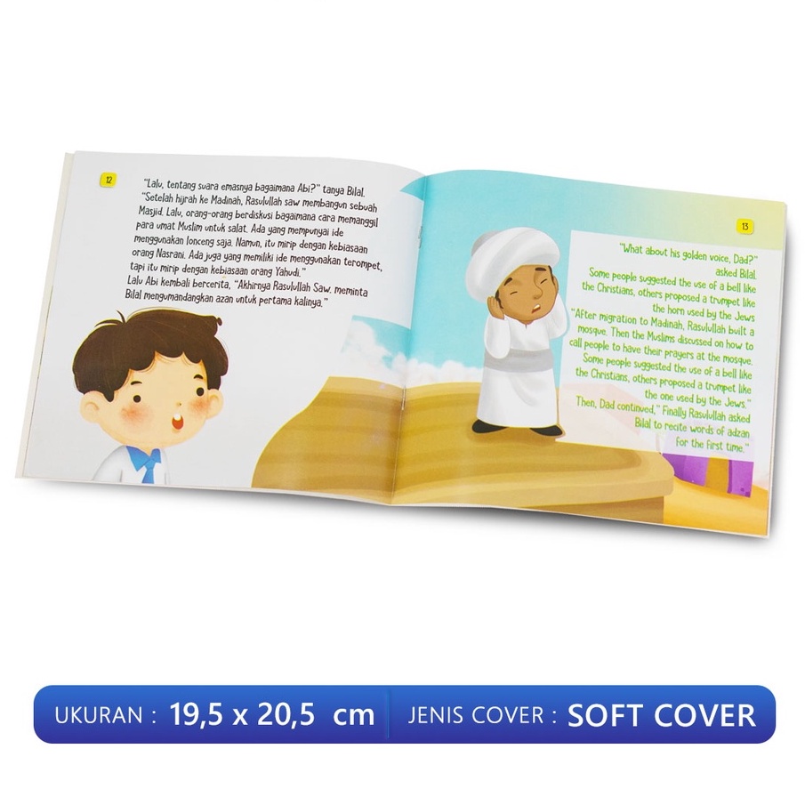 BUKU CERITA ANAK BERGAMBAR SERI SAHABAT NABI BILINGUAL FULL COLOUR