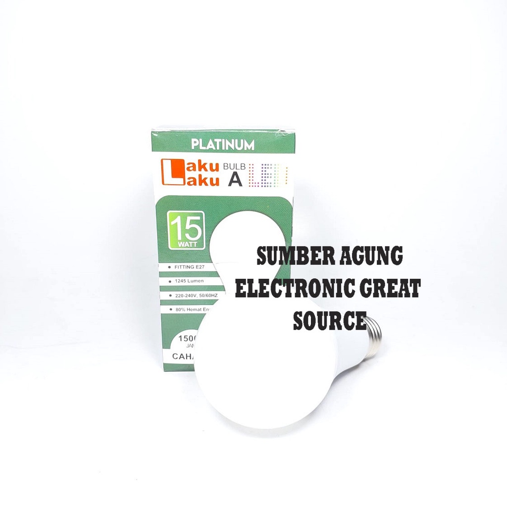 Lampu Platinum Bulb A Laku Laku 15W 15 Watt 6500K Cahaya Putih
