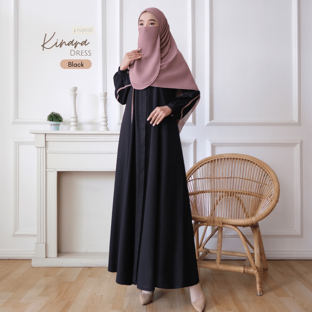KUPNAD Gamis Casual Premium Katun Madinah (Medina) - Kinara Dress by KUPNAD gamis busui friendly bahan adem nyaman bikin kamu terlihat cantik dan muslimah
