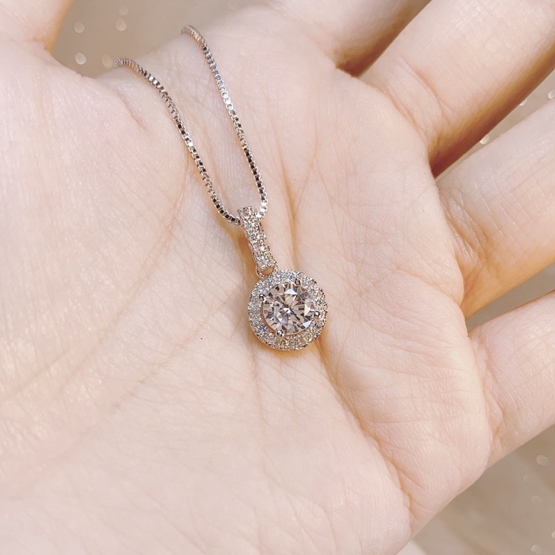 Grosir (SSC) TORRY NECKLACE - Kalung 925 Sterling Silver - zirconia -Hypoallergenic Premium Termurah