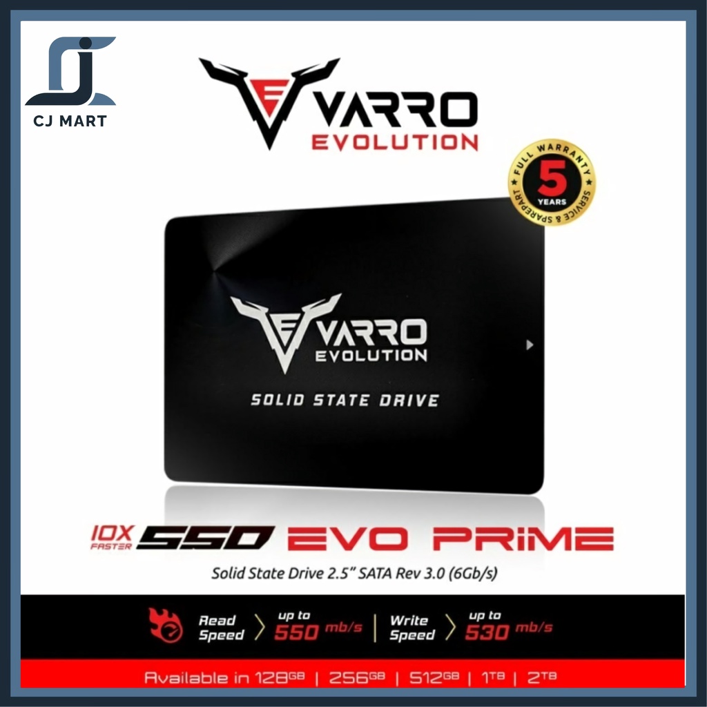 SSD VARO 128GB / 256GB / 512GB / 2TB Varro Evo Prime Garansi Resmi