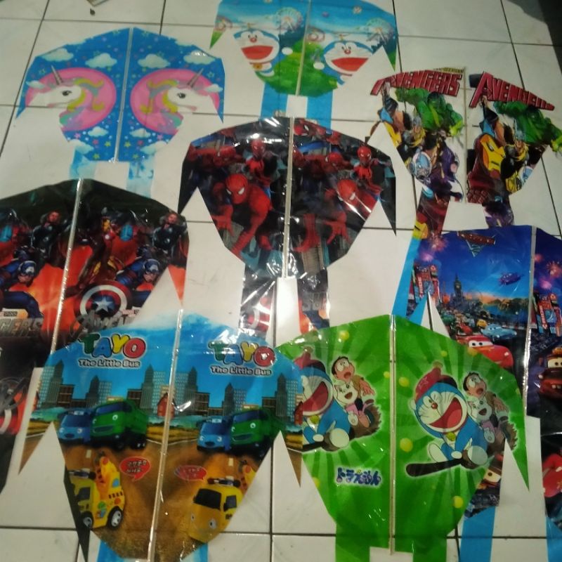 COD . LAYANGAN HIAS WOW layangan plastik karakter gambar 3D