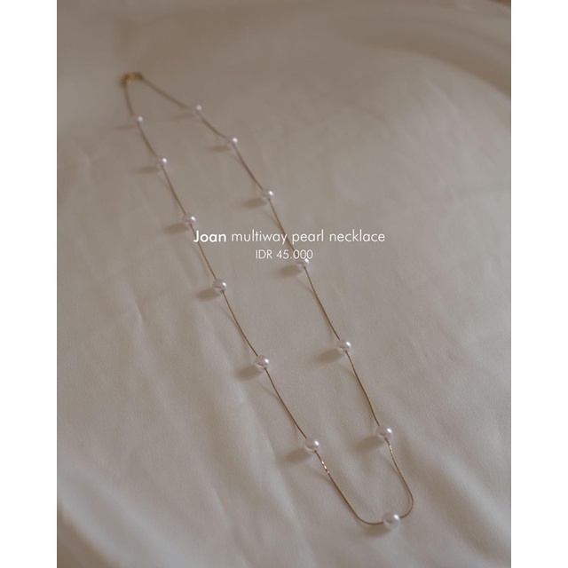 Ark.co - Joan long pearl multiway necklace kalung mutiara panjang simple minimalis