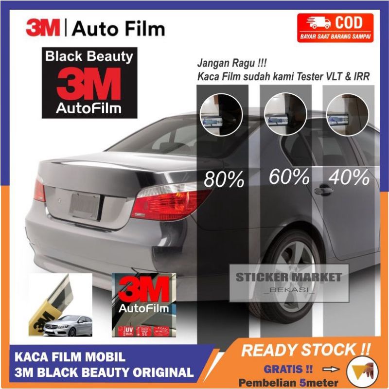Kaca Film 3M/Kaca Film Mobil 3M/Black Beauty/Kaca Film Type Black Beauty/Kaca Film Hitam/Kaca Film Mobil 3M Best Quality