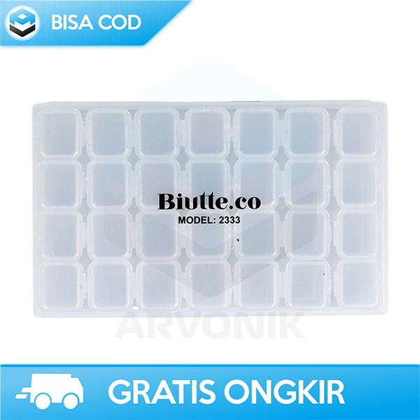 KOTAK TEMPAT PENYIMPANAN ANTING PERHIASAN AKSESORIS BIUTTE.CO 28 SLOT