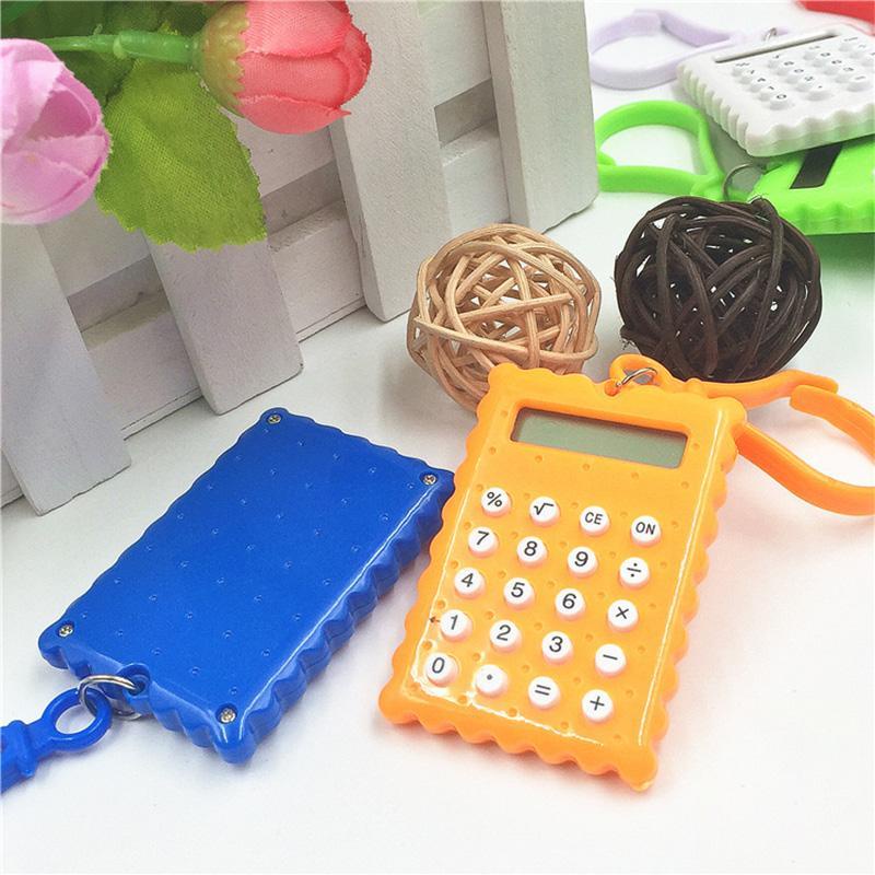 COD❤️Kartun Korea Candy Kalkulator Mini Pelajar Kalkulator Portabel Ujian Gantungan  Kunci Komputer brick design colourfull warna warni -A.one