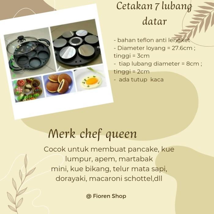 Cetakan Wajan Teflon Cetakan Kue 7 Lubang Datar Loyang Martabak Mini