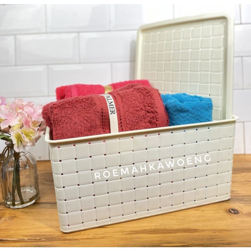 Storage Box Putih dengan tutup aesthetic