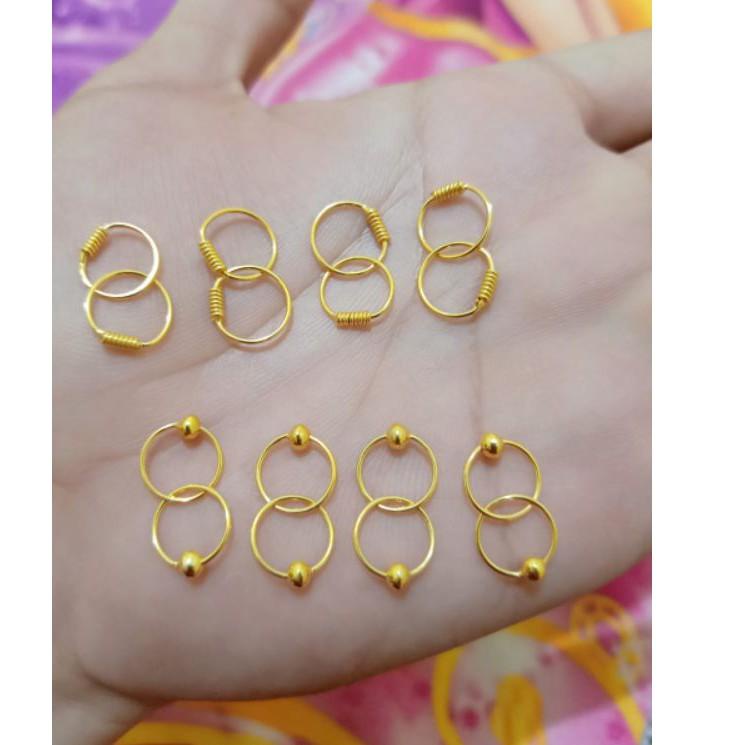 Best Product ANTING BAYI BULAT PERAK 925 LAPIS MAS 24K Murmer➲