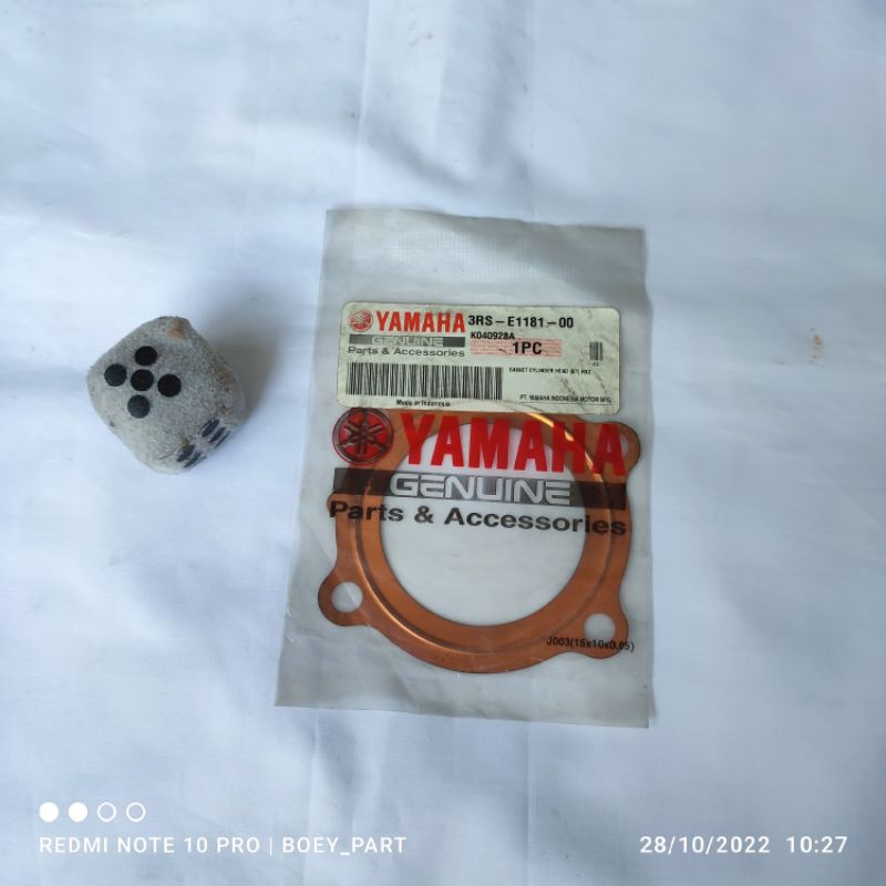 Paking gasket blok head atas Yamaha rxz rzr RX z  original Yamaha nos