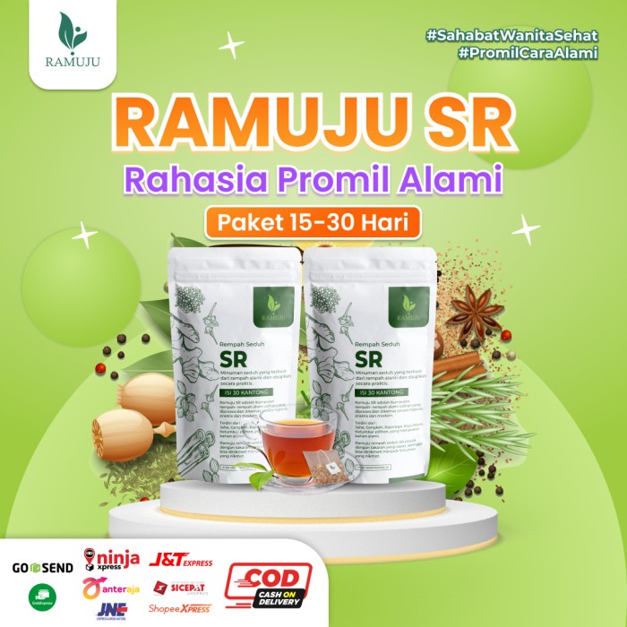 Ramuan Herbal Promil Ampuh Detox Rahim JSR Ramuju SR Sehat Rahim