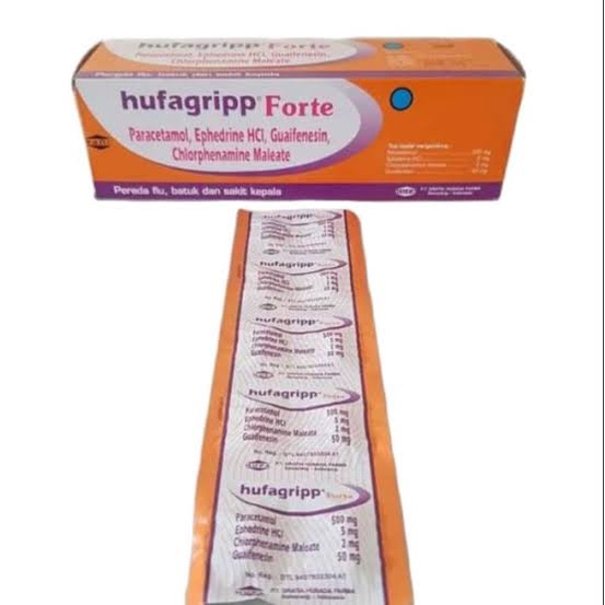 Hufagripp Forte Obat Flu Deman Da Sakit Kepala Strip ORIGINAL-BPOM