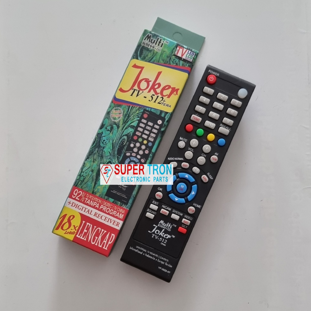 Remote Joker TV Multi 18x + Digital Parabola dan Set Top Box