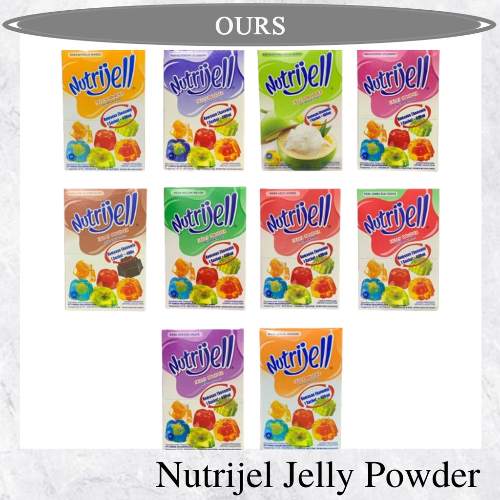 

Nutrijell Nutrijel Jelly Powder Instant Agar Agar All Varian Rasa / Jeli / jely