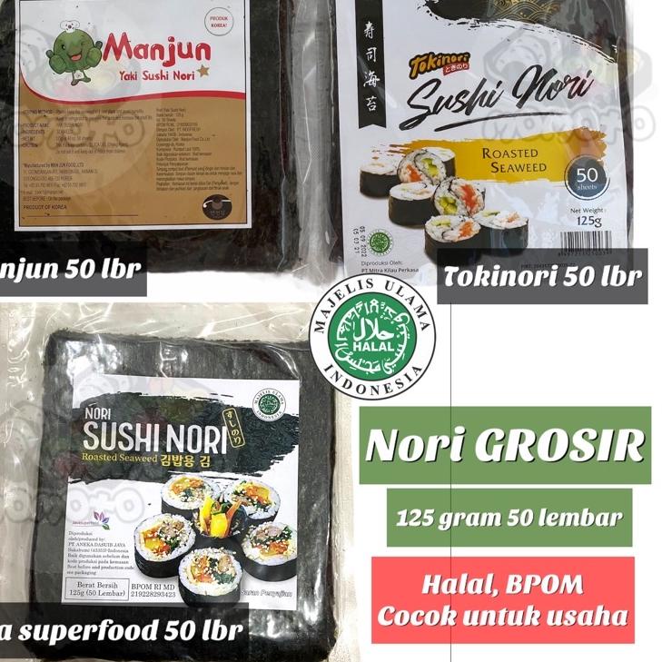 

Manjun - Tokinori - Java Superfood 125 gram Yaki Sushi Nori 50 lembar
