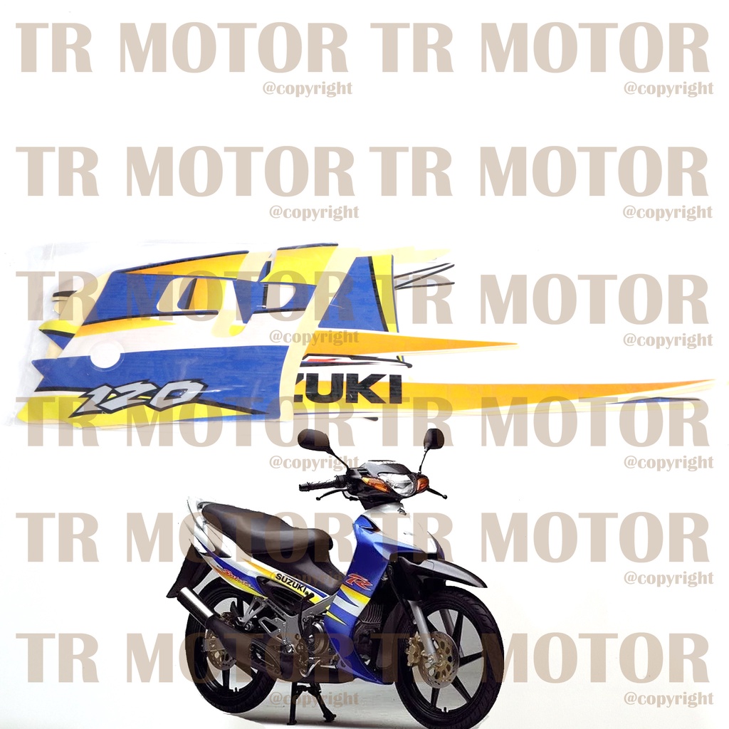 Stiker Motor Satria 2Tak Hiu Malaysia Sticker Striping Lis Full Set Motor