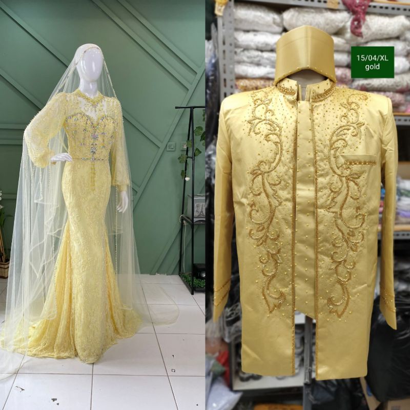 CAUPLE GAUN PENGANTIN DUYUNG | GAUN JUBAH|BAJU WEDDING BEREKOR | GAUN MEWAH  FUL PAYET | GAUN MODREN