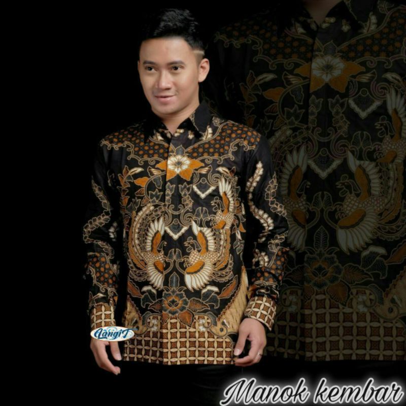 KEMEJA BATIK LENGAN PANJANG UKURAN M L XL XXL