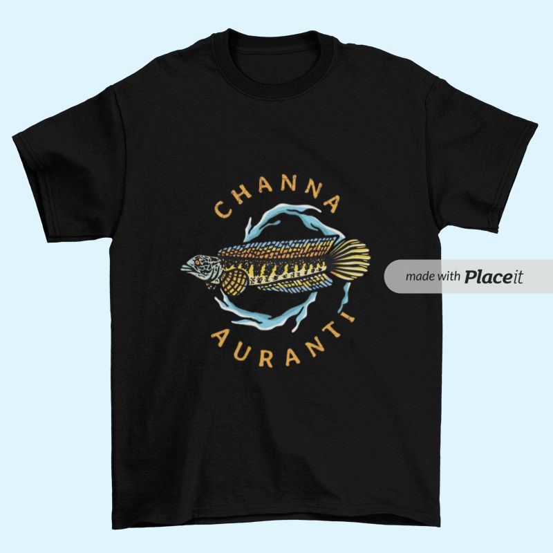 Kaos CHANNA AURANTI SNAKEHEAD/Kaos anak ikan channa/kaos cana anak laki-laki perempuan/baju ikan cha