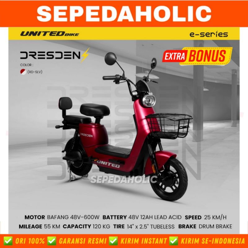 Sepeda Listrik UNITED DRESDEN Electric E Bike 600 Watt