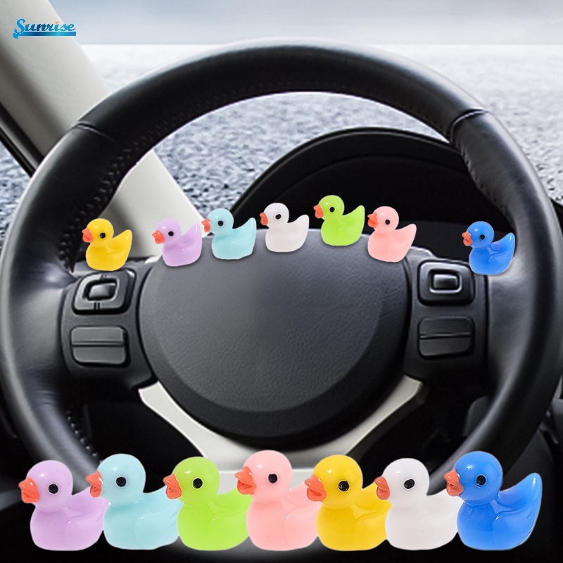 7pcs / set Ornamen Bebek Mini Handmade Bahan Resin 7 Warna Untuk Aksesoris Interior Mobil