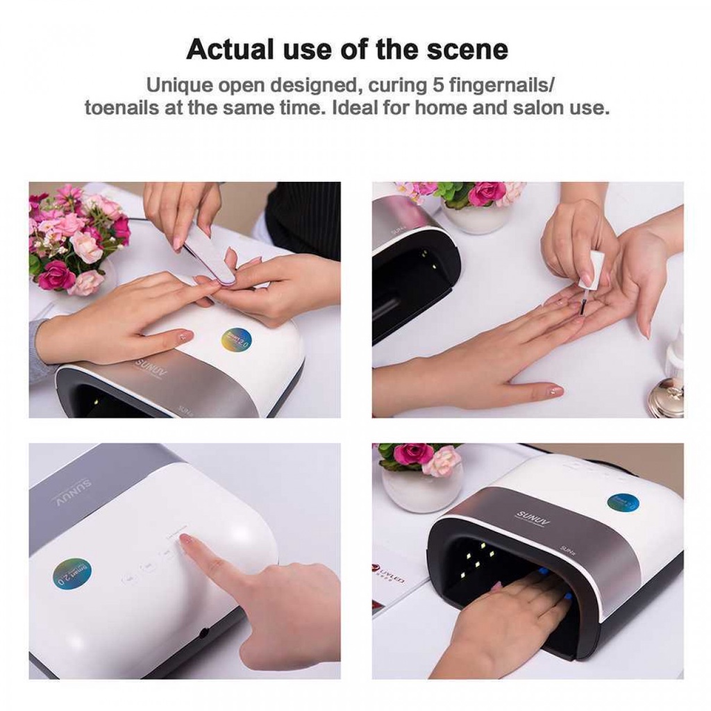 Pengering Kutek Kuku Smart Nail Dryer Lamp LED Light Hard Gel Manicure