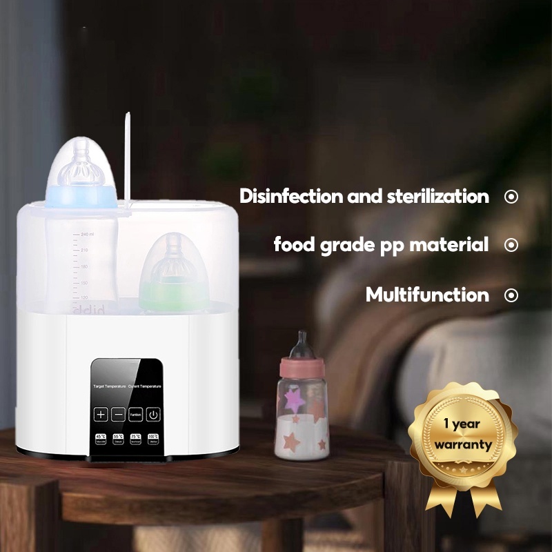 Baby Safe Twin Bottle Warmer Sterilizer LCD Display (penghangat susu dan makanan bayi) / Alat Steril Botol/Dua Dalam Satu