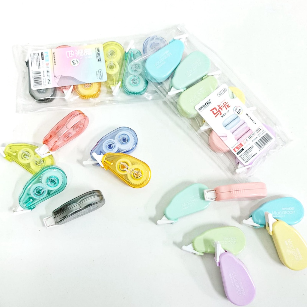 

MJ Correction Tape Mini Set 6/Tipex Rol/Pita Koreksi/Tipex Kering