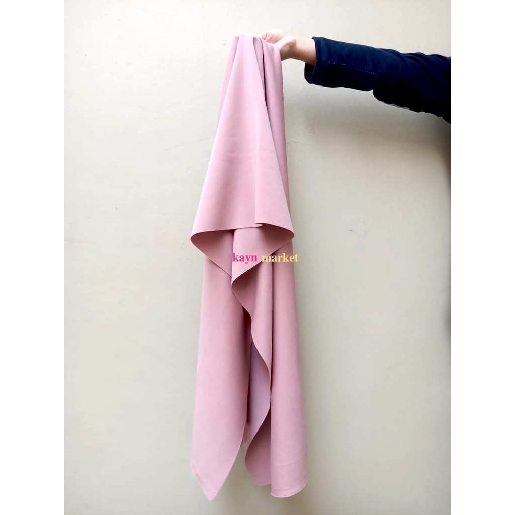1/2 Meter Kain SCUBA Premium Polos Stretch Pink Dusty 280 gsm Grade A Polos Meter Roll Grosir Ecer F