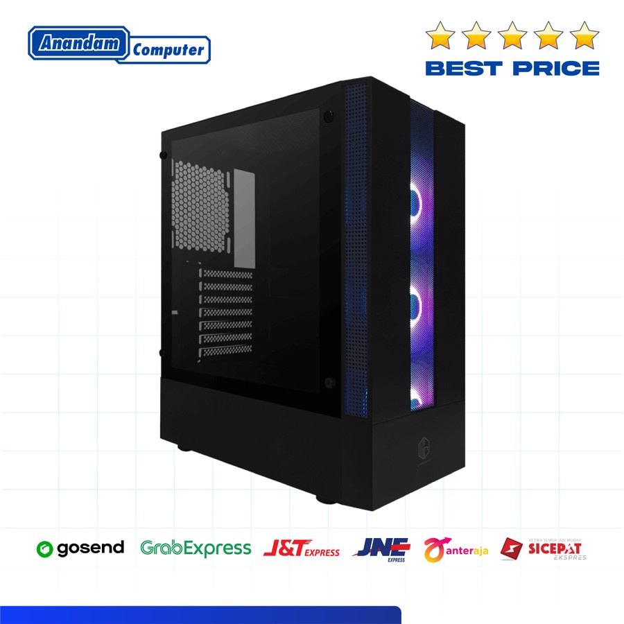 Cube Gaming MIST - ATX Tempered Glass FREE 3pcs Rainbow Fan
