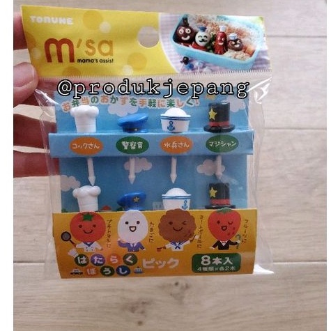Torune Tusuk Bento Topi Food Picks Food Pick Hat Topi Koki Nahkoda Pilot Magicians