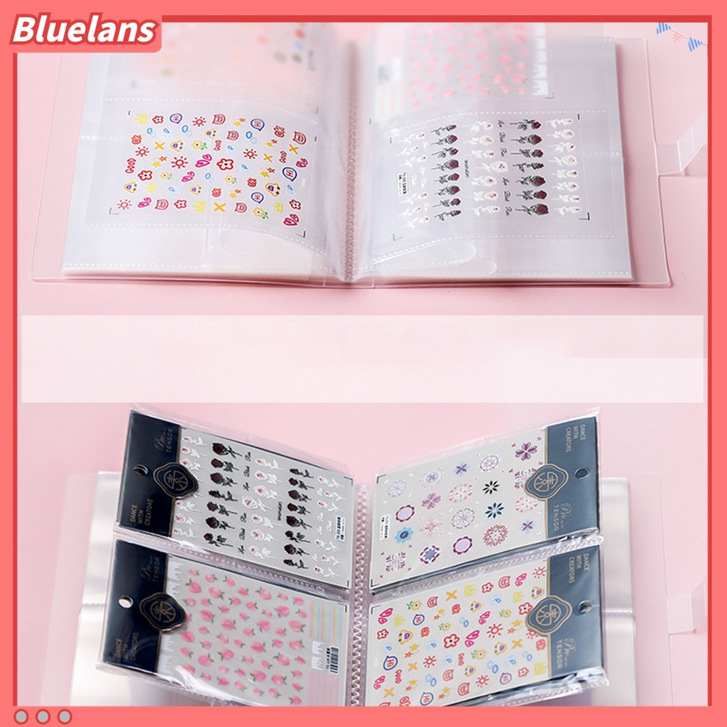 (In Stock) Kacamata Hitam Lensa Warna Warni ♡Buku Album Penyimpanan Stiker Kuku 144 Slot Transparan Untuk Salon