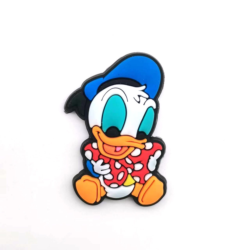 Charms Crocs Pin Jibbitz DIY Bentuk Kartun Mickey Donald Duck Untuk Aksesoris Dekorasi Sandal