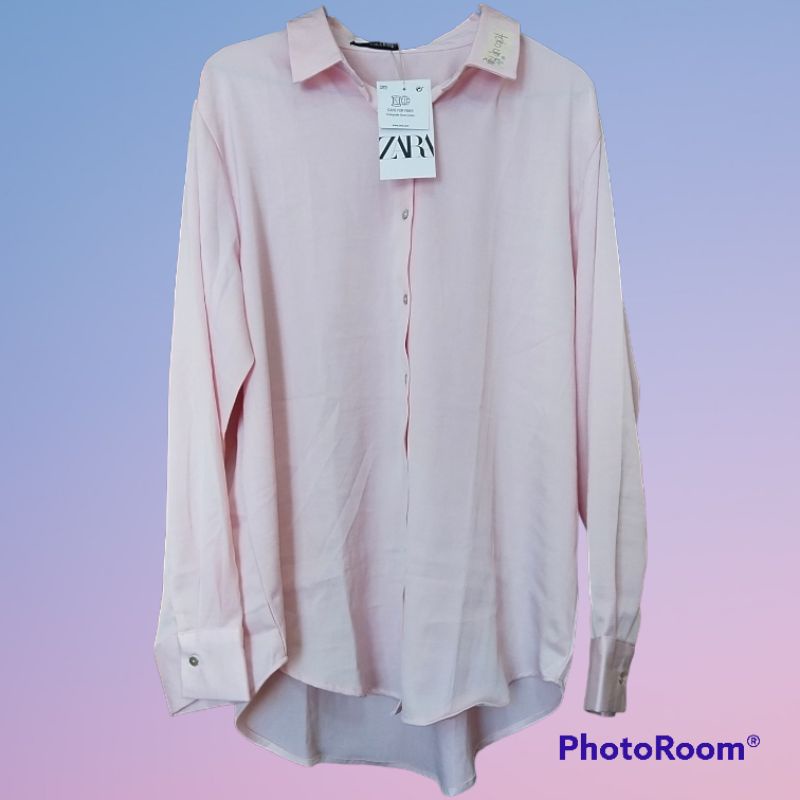 Zara silk satin baby pink soft pink (preloved)
