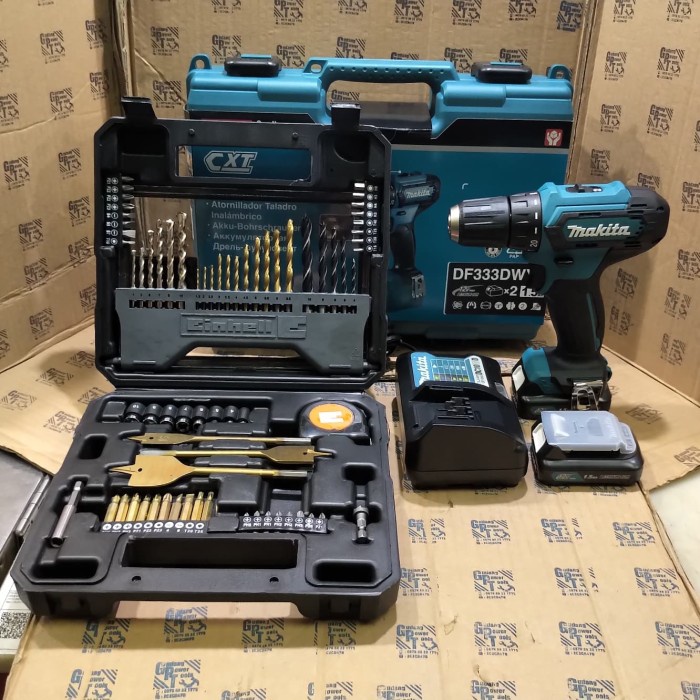 Tools Paket Mata Bor Set 70Pc Mesin Bor Baterai Cordless Drill Makita Df331