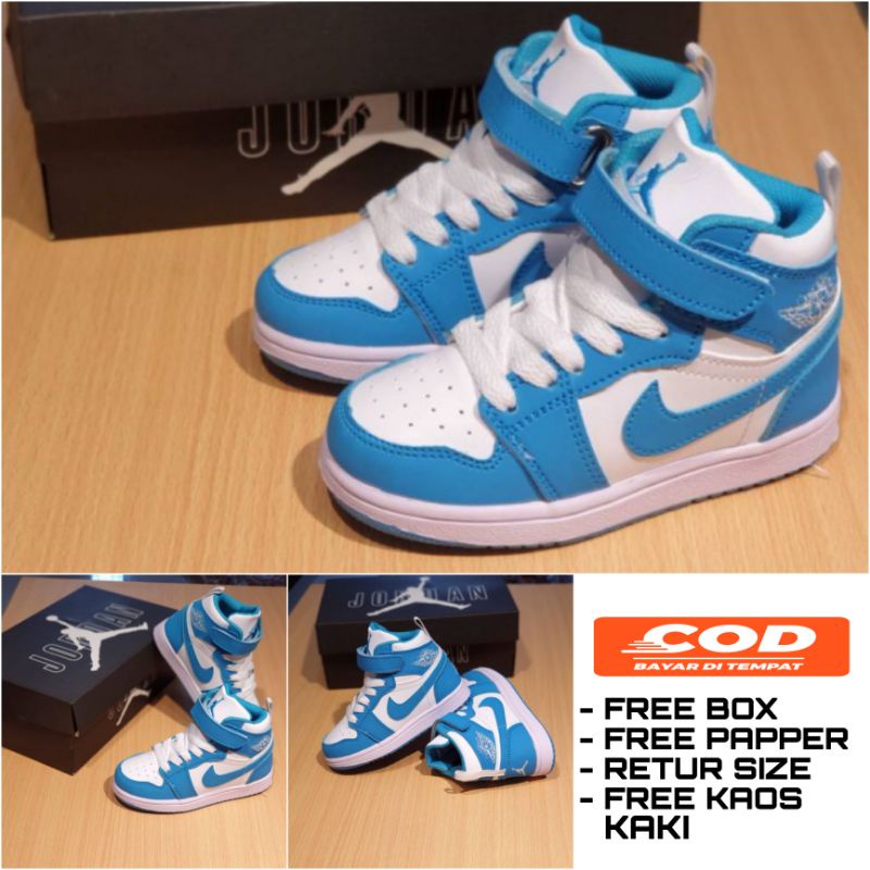 Sepatu Air Jordan Fasion Anak Laki Laki Sepatu Sneakers Anak Laki Laki Berkualitas dan Sporty Umur 1